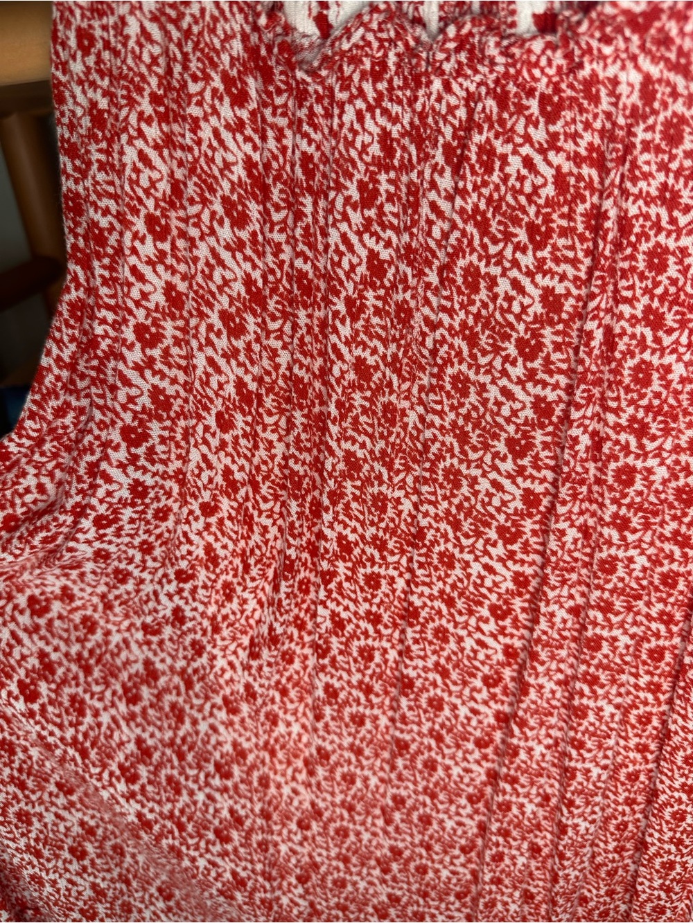 Jessica Simpson Red Floral Maxi Dress with Ruffle Straps - Picture 3 of 4